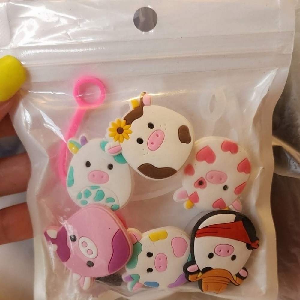 Cute Squishmallow Rubber Straw Toppers
